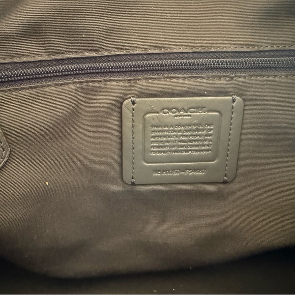 Coach Navy Leather Tote Bag - Picture 9 of 15